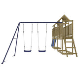 Outdoor Playset Brown Treated Wood Large Adjustable Armrests 3155884