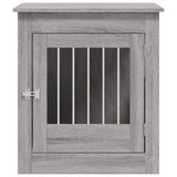 Dog Crate Furniture Grey Sonoma 64.5x80x71 cm Engineered Wood 838335
