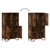 Highboard Smoked Oak 79.5x35.5x137.5 cm Engineered wood 3295309