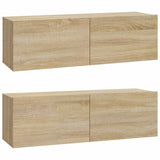 4 Piece TV Cabinet Set Sonoma Oak Engineered Wood 3114328