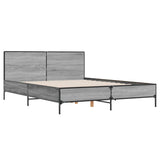 Bed Frame without Mattress Grey Sonoma 160x200 cm 3280010