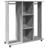 Wardrobe with Wheels Grey Sonoma 102x38x110 cm Engineered Wood 848036
