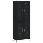Highboard Black 69.5x34x180 cm Engineered Wood 3198250