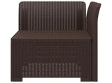1-Seater Garden Sofa Rattan Look PP Brown 8011813