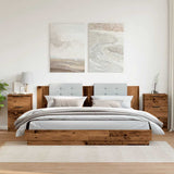 Bedside Cabinets 2 pcs Old Wood 40x36x65 cm Engineered Wood 856933