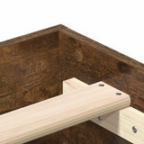 Bed Frame No Mattress Smoked Oak 150x200 cm King Size Engineered Wood 3328712