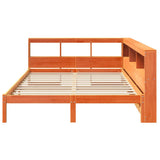 Bookcase Bed without Mattress Wax Brown 140x190 cm Solid Wood Pine 3324331