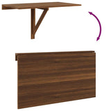 Folding Wall Table Brown Oak 100x60x56 cm Engineered Wood 342652