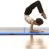 Inflatable Gymnastics Mat with Pump 800x100x10 cm PVC Blue 91928