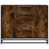 Sideboard Smoked Oak 92x35x76 cm Engineered Wood 3300827