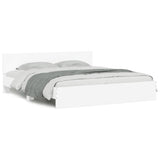 Bed Frame without Mattress White 200x200 cm 3207455