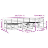 Outdoor Sofa Set 8 pcs White Solid Acacia Wood 3387993