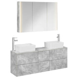 Bathroom Furniture Set 4 pcs Concrete Grey 3406866