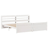 Bed Frame with Headboard without Mattress White 180x200 cm Super King 3306769