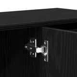 Sideboard Black Oak 91x29.5x75 cm Engineered Wood 862003