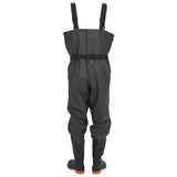 Chest Waders with Boots and Belt Dark Green Size 43 4016995