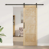 Sliding Door ORKDAL Natural and Black 73.5 x 211 cm 3445576