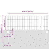 Fence with Posts Green 0.4 x 25 m Steel 3336014