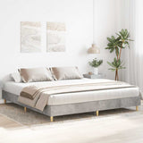Bed Frame No Mattress Concrete Grey 200x200 cm Engineered Wood 3328702