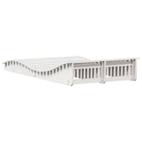 Sun Lounger White 205x110x31.5 cm Solid Wood Pine 832589