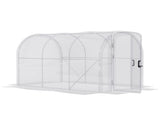 Polytunnel Greenhouse Walk-in Grow House with PE Cover, Door and Galvanised Steel Frame, 3 x 2 x 2m, T3398P315931