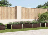 Garden Raised Bed Brown 240x80x45 cm Galvanised Steel 45714
