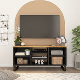 TV Cabinet 100x33x46 cm Solid Wood Mango&Engineered Wood 351966