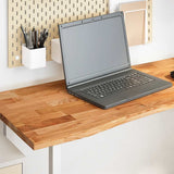 Desk Top Light Brown 140x60x2.5 cm Solid Wood Oak Rectangular 4009025