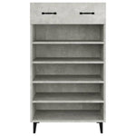 Shoe Cabinet Concrete Grey 60x35x105 cm Engineered Wood 812793