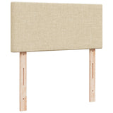 Box Spring Bed with Mattress Cream 100x200 cm Fabric 3285797