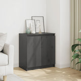 Side Cabinet Grey 60x36x65 cm Solid Pinewood 808100