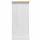 Bedside Table Corona White 53 x 39 x 84 cm Solid Pine Wood 42021190