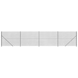 Chain Link Fence with Flange Anthracite 1.8x10 m 153989
