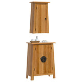 2 Piece Bathroom Furniture Set Solid Wood Pine 3223458