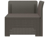 1-Seater Garden Sofa Rattan Look PP Light Grey 8011815