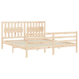 Bed Frame without Mattress Super King Size Solid Wood 3194326