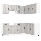 11 Piece Kitchen Cabinet Set Kalmar Grey Sonoma Engineered Wood 3314947