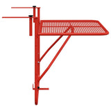 Balcony Table Red 60x40 cm Steel 340919