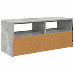 TV Cabinet with LED Lights Concrete Grey 90x35x40 cm 804386