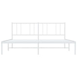 Metal Bed Frame without Mattress with Headboard White 180x200cm 352533