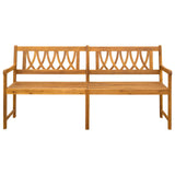 Outdoor Bench Natural 180 x 55.5 x 90 cm Solid Acacia Wood 42028084