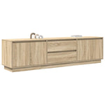 TV Cabinet with LED Lights Sonoma Oak 193.5x41x50 cm 3328437