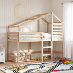 ZNTS Loft Bed with Ladder and Roof without Mattress 80x200 cm 3281986