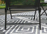 Three-Piece Garden Seat Set, with Glass-Top Table - Black T3398P317768