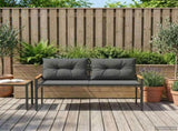 Outdoor Bench 2 -Seater 116 x 67.5 x 72 cm Poly Rattan 42025366