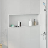 Shower Niche White 90 x 30 x 9.5 cm Stainless Steel 42012676