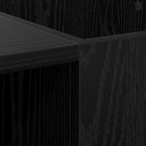 Record Cabinet with Shelf with Door Black Oak 121 x 38 x 48 cm 881791