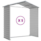 Garden Shed Light grey Galvanised Steel Large Garden Shed 3188246