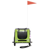 Pet Bike Trailer Green and Grey Oxford Fabric and Iron 93871