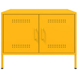 ZNTS Coffee Table Mustard Yellow 68x50x50.5 cm Steel 843033